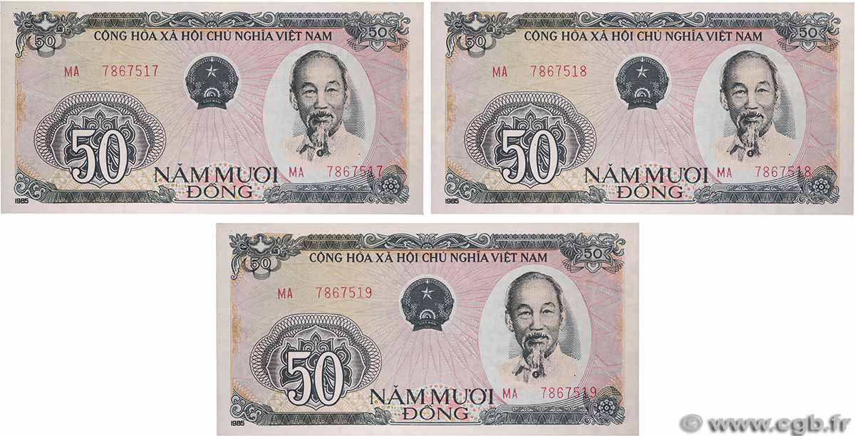 50 Dong Consécutifs VIETNAM  1985 P.097a UNC