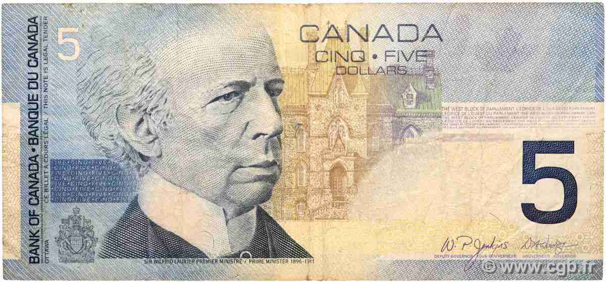 5 Dollars CANADA  2004 P.101c F