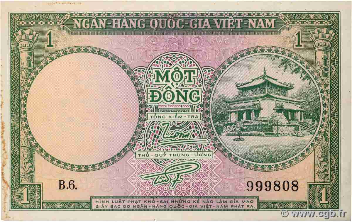 1 Dong VIET NAM SOUTH  1956 P.01a AU-