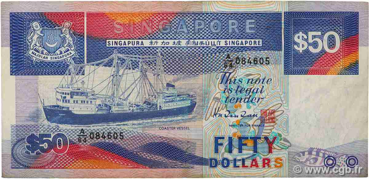 50 Dollars SINGAPOUR  1987 P.22a TB+