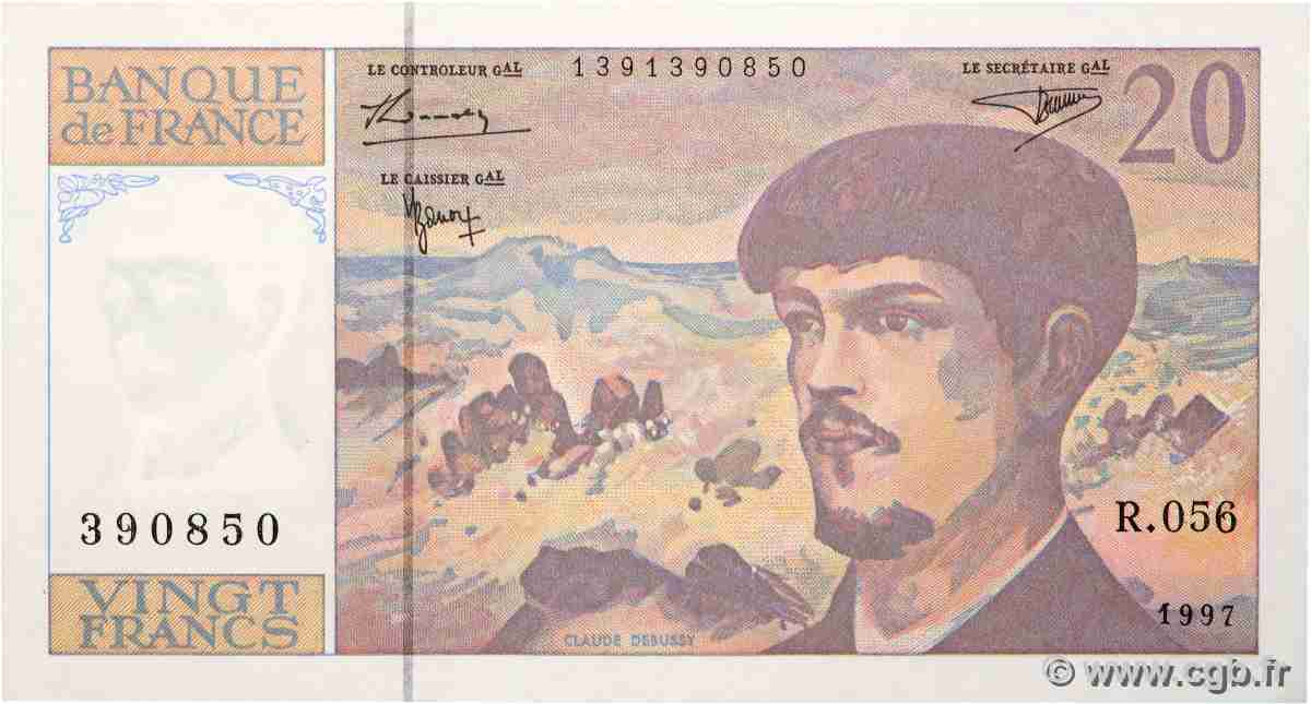 20 Francs DEBUSSY Modifié FRANCE  1997 F.66TER.02 pr.NEUF