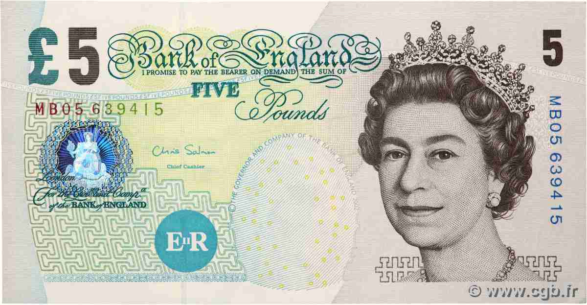 5 Pounds ANGLETERRE  2012 P.391d SPL+