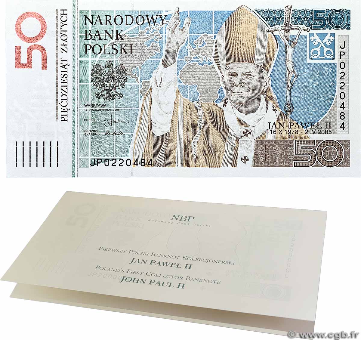 50 Zlotych Set de présentation POLOGNE  2006 P.178 NEUF