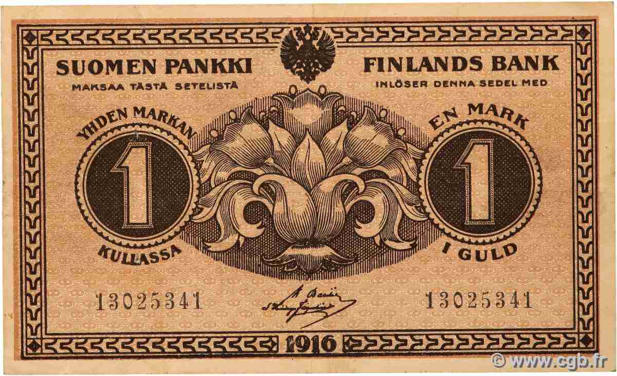 1 Markka FINLANDE  1916 P.019 TTB+