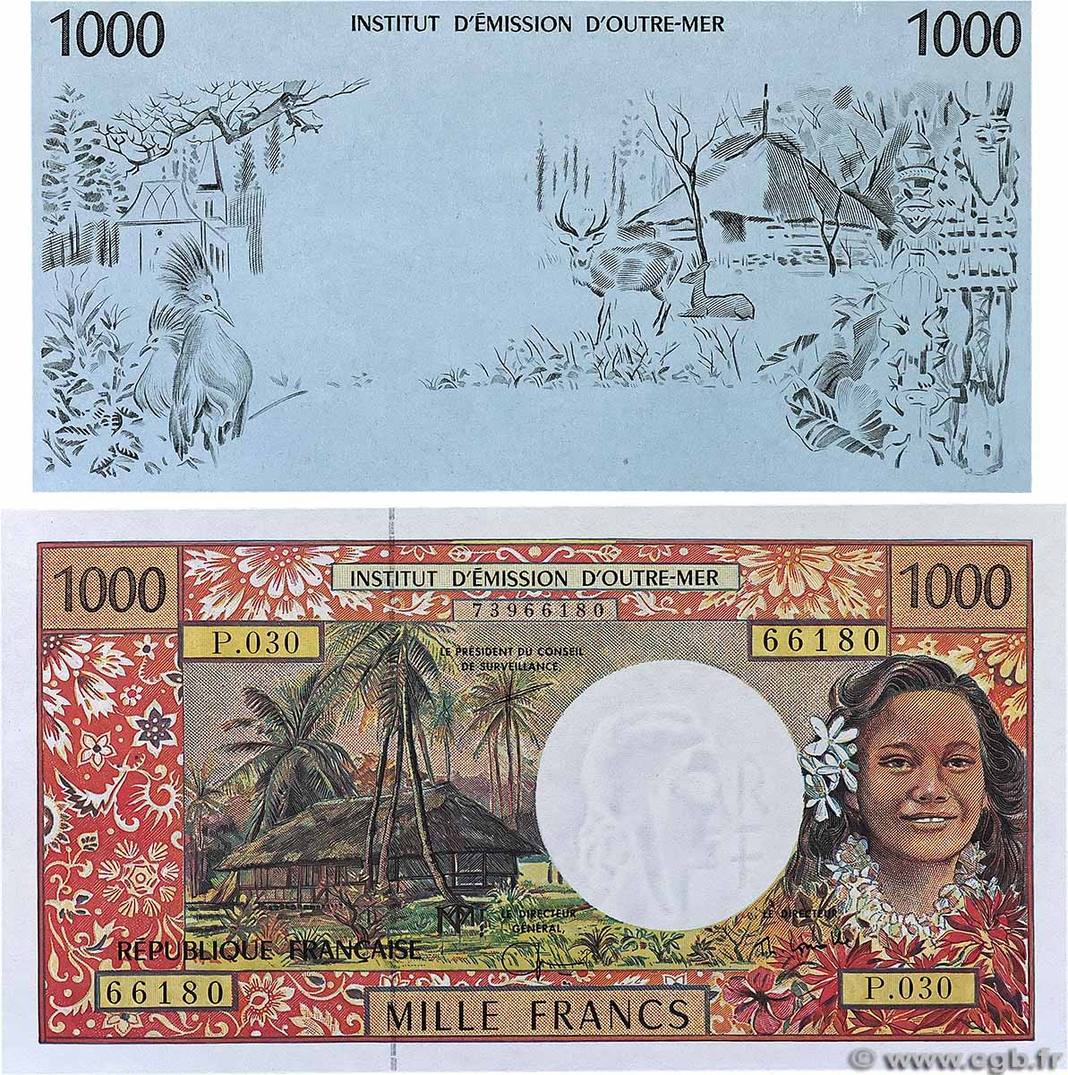 1000 Francs Lot FRENCH PACIFIC TERRITORIES  2002 P.02h fST+