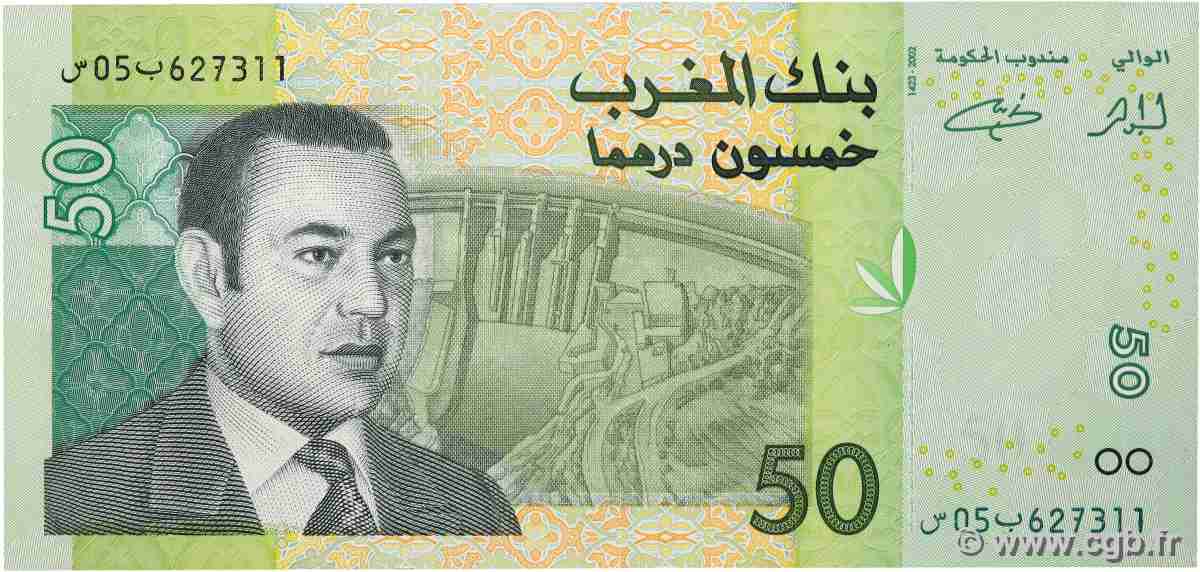 50 Dirhams MOROCCO  2002 P.69a UNC-