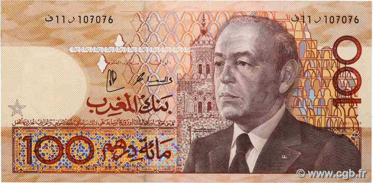 100 Dirhams MAROC  1987 P.65d SPL