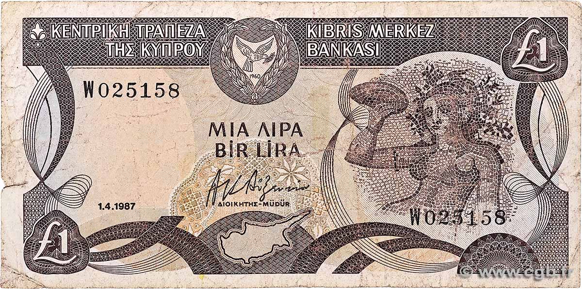 1 Pound CYPRUS  1987 P.53a G