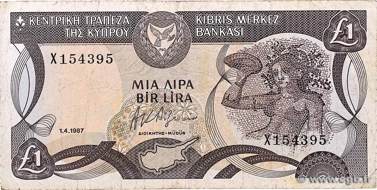 1 Pound CHYPRE  1987 P.53a B
