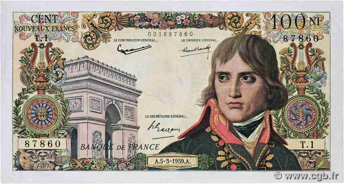 100 Nouveaux Francs BONAPARTE FRANCE  1959 F.59.01 TTB