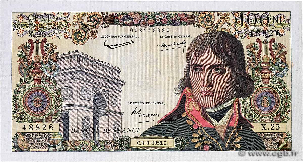 100 Nouveaux Francs BONAPARTE FRANCE  1959 F.59.03 TTB