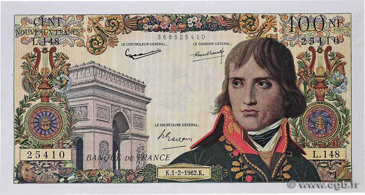 100 Nouveaux Francs BONAPARTE FRANCE  1962 F.59.13 SUP