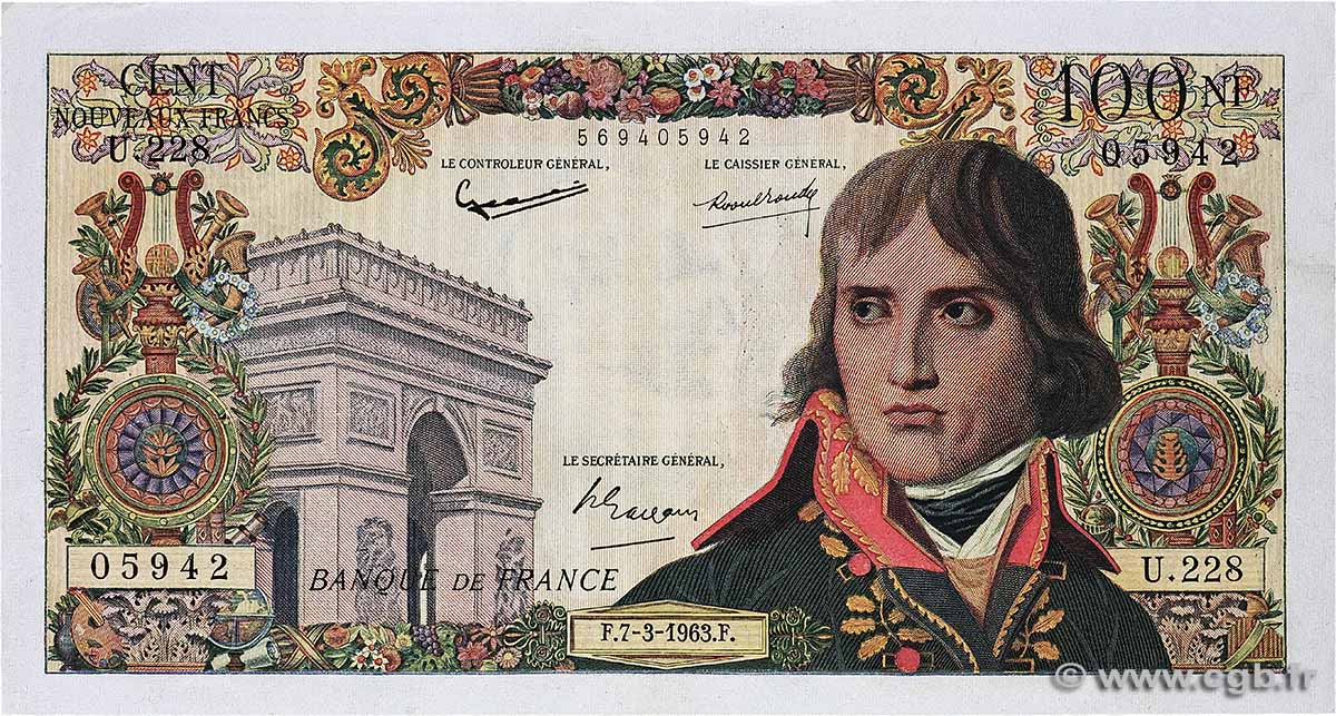100 Nouveaux Francs BONAPARTE FRANCE  1963 F.59.20 TTB+