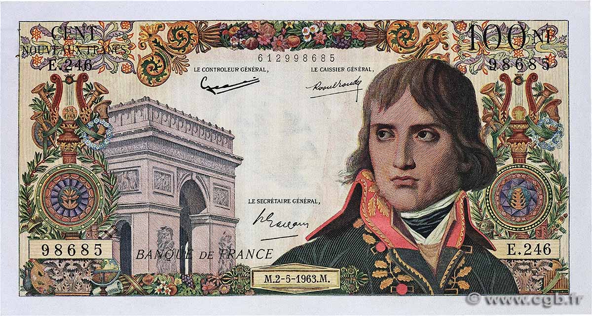 100 Nouveaux Francs BONAPARTE FRANCE  1963 F.59.21 SUP