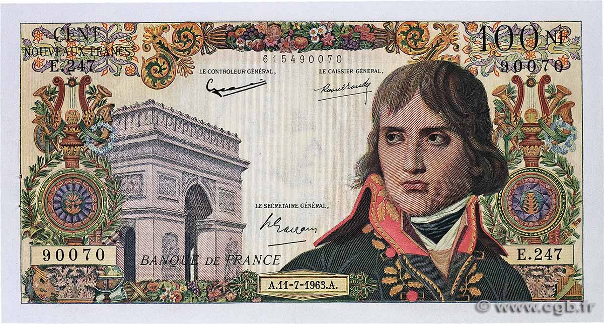 100 Nouveaux Francs BONAPARTE FRANCE  1963 F.59.22 SUP