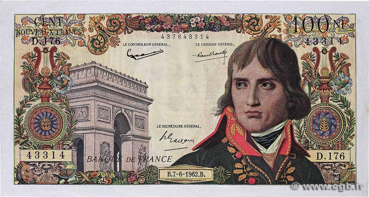 100 Nouveaux Francs BONAPARTE FRANCE  1962 F.59.16 TTB+