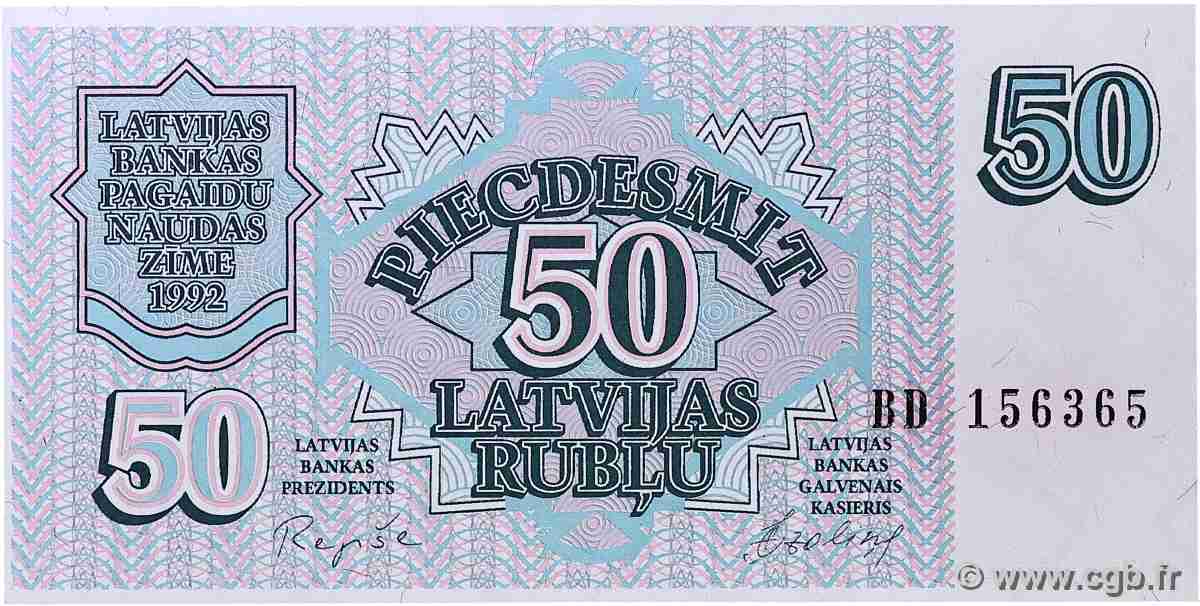 50 Rublu LETONIA  1992 P.40 FDC