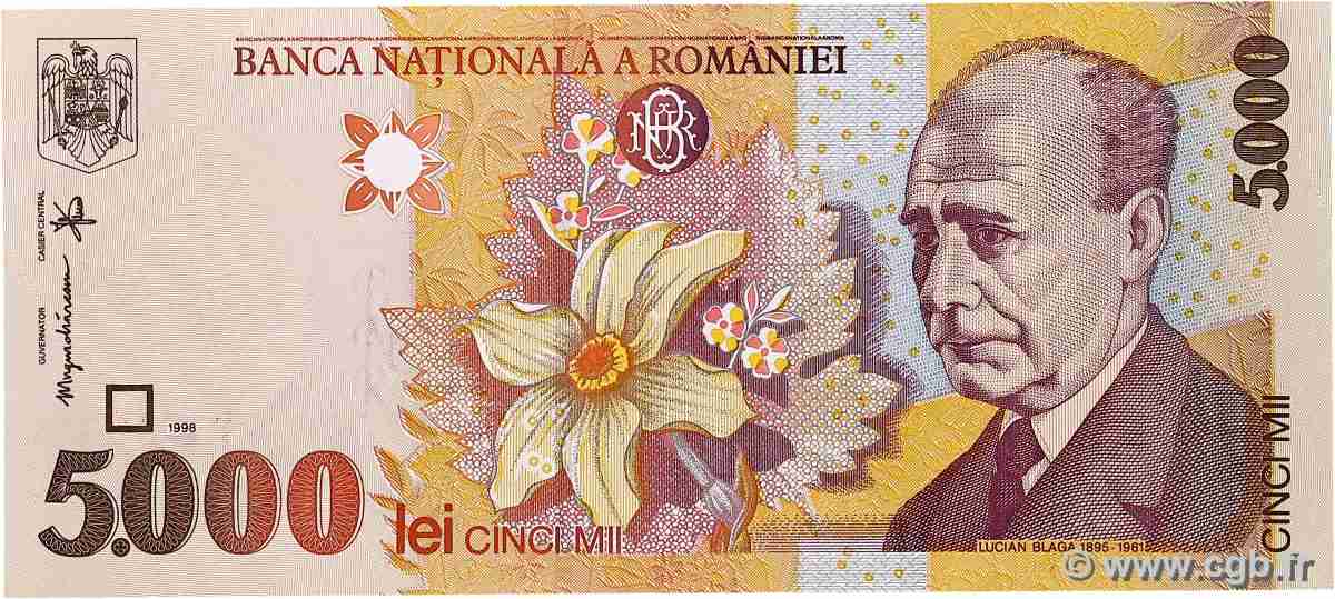 5000 Lei ROMANIA  1998 P.107a SPL