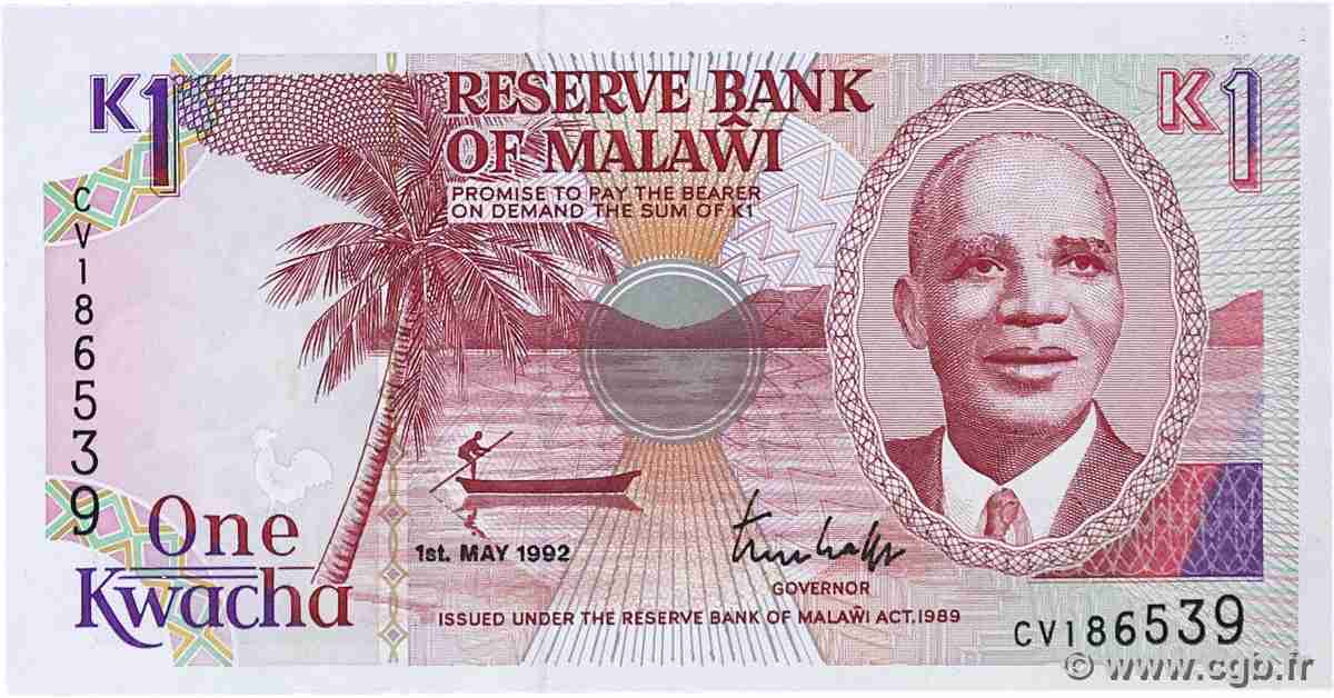 1 Kwacha MALAWI  1992 P.23b NEUF
