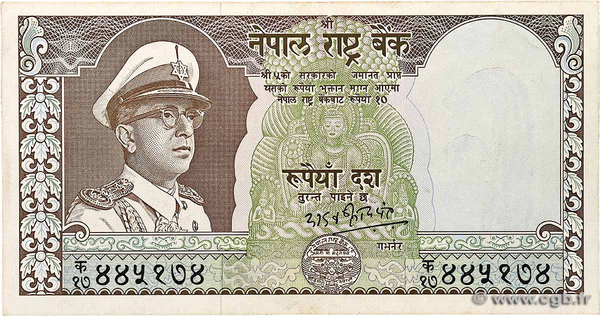 10 Rupees NEPAL  1972 P.18 SS