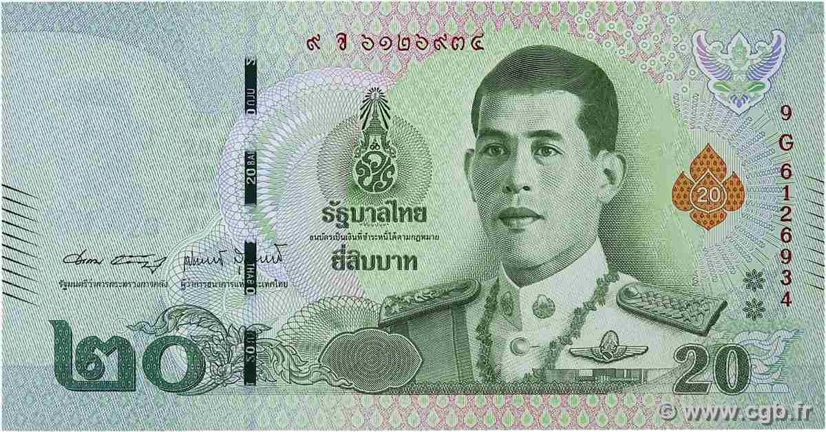 20 Baht THAÏLANDE  2022 P.145 NEUF