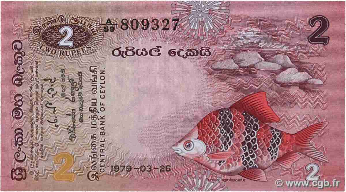 2 Rupees CEYLAN  1979 P.083a NEUF