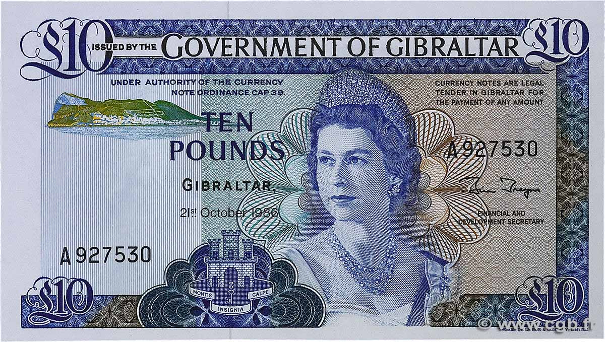 10 Pounds GIBRALTAR  1986 P.22b ST