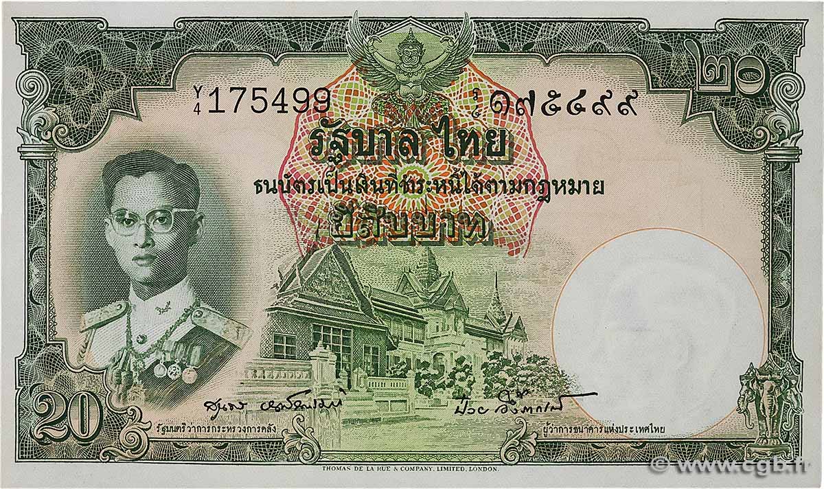 20 Baht THAÏLANDE  1953 P.077d pr.NEUF