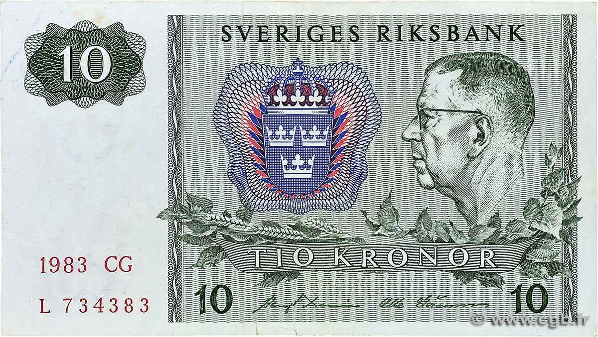 10 Kronor SUÈDE  1983 P.52e fVZ