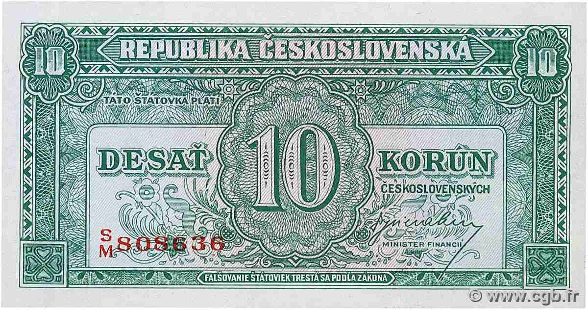 10 Korun TCHÉCOSLOVAQUIE  1945 P.060a pr.NEUF