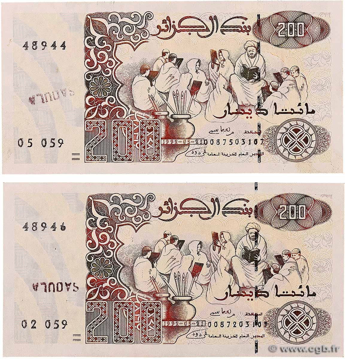 200 Dinars Épreuve ALGERIA  1992 P.138 q.FDC