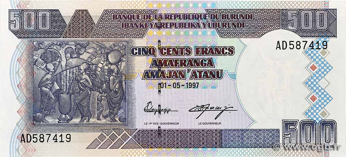 500 Francs BURUNDI  1997 P.38a NEUF