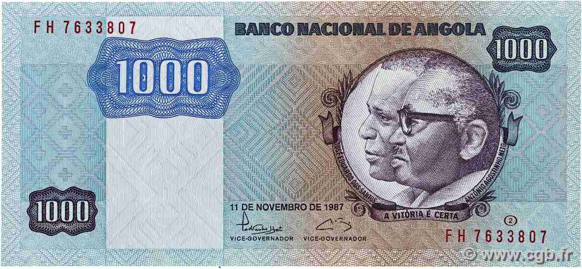 1000 Kwanzas ANGOLA  1987 P.121b UNC