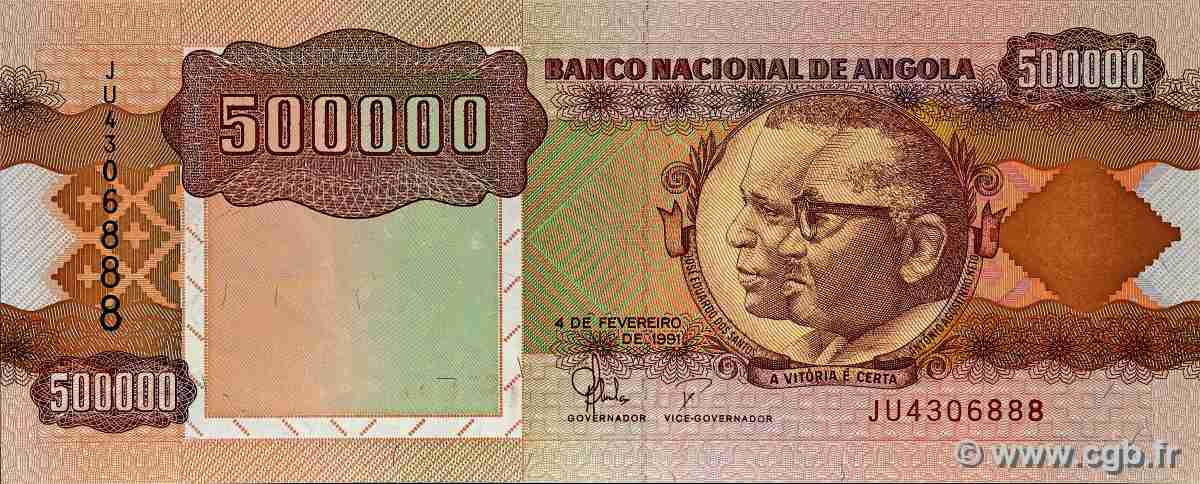 500000 Kwanzas ANGOLA  1991 P.134 fST+