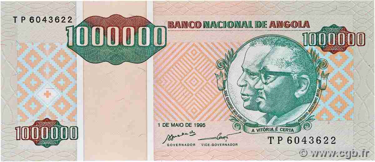 1000000 Kwanzas Reajustados ANGOLA  1995 P.141 AU