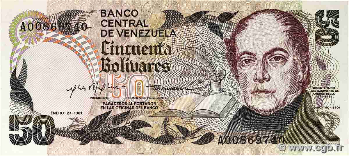 50 Bolivares VENEZUELA  1981 P.058 SUP+