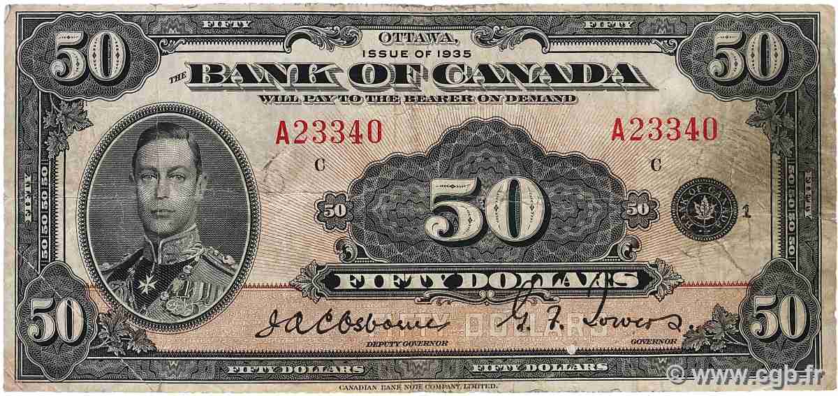 50 Dollars CANADA  1935 P.050 MB