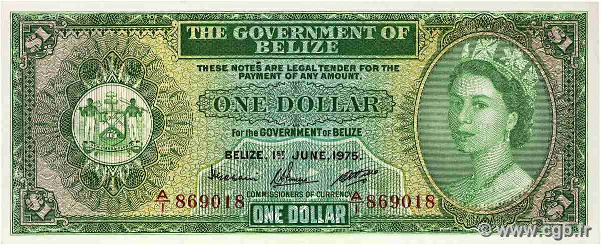 1 Dollar BELIZE  1975 P.33b  SUP+