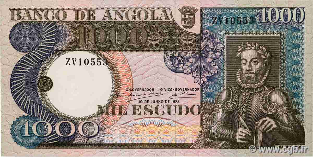 1000 Escudos ANGOLA  1973 P.108 FDC