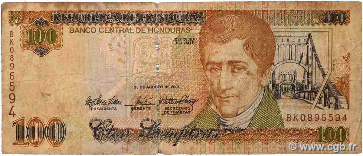100 Lempiras HONDURAS  2004 P.077g B