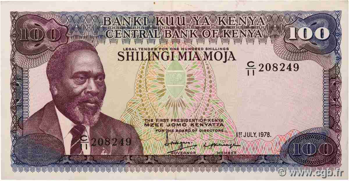 100 Shillings KENYA  1978 P.18 q.SPL