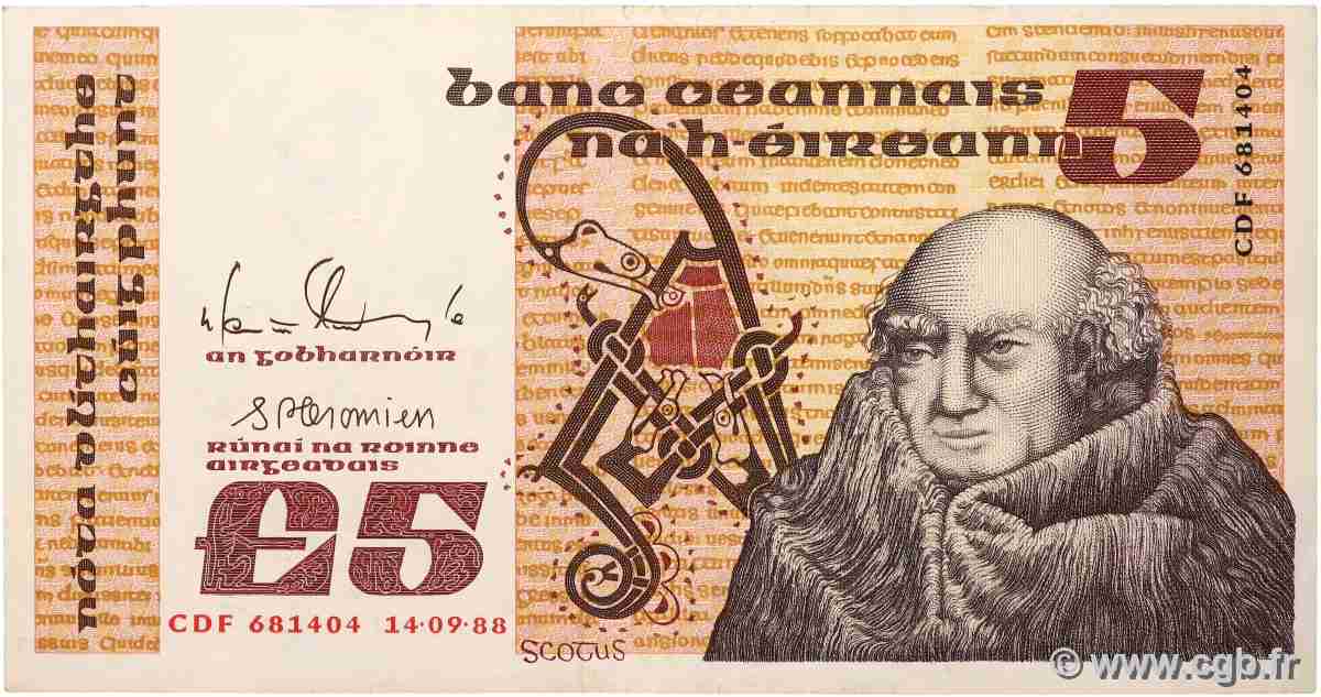 5 Pounds IRLANDA  1988 P.071e q.SPL