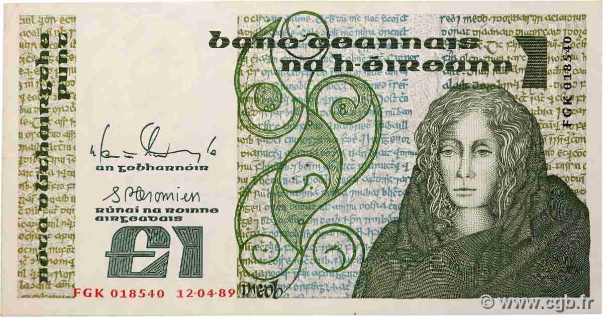 1 Pound IRLANDA  1989 P.070d q.SPL