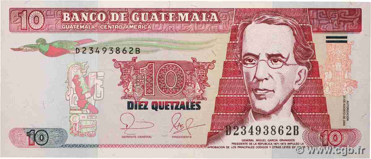10 Quetzales GUATEMALA  2006 P.111a q.FDC