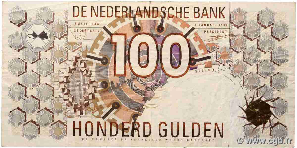 100 Gulden PAESI BASSI  1992 P.101 MB