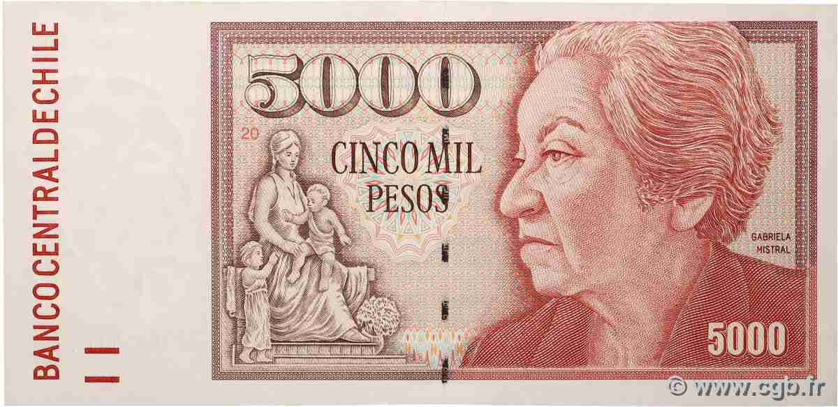 5000 Pesos CILE  2007 P.155f SPL