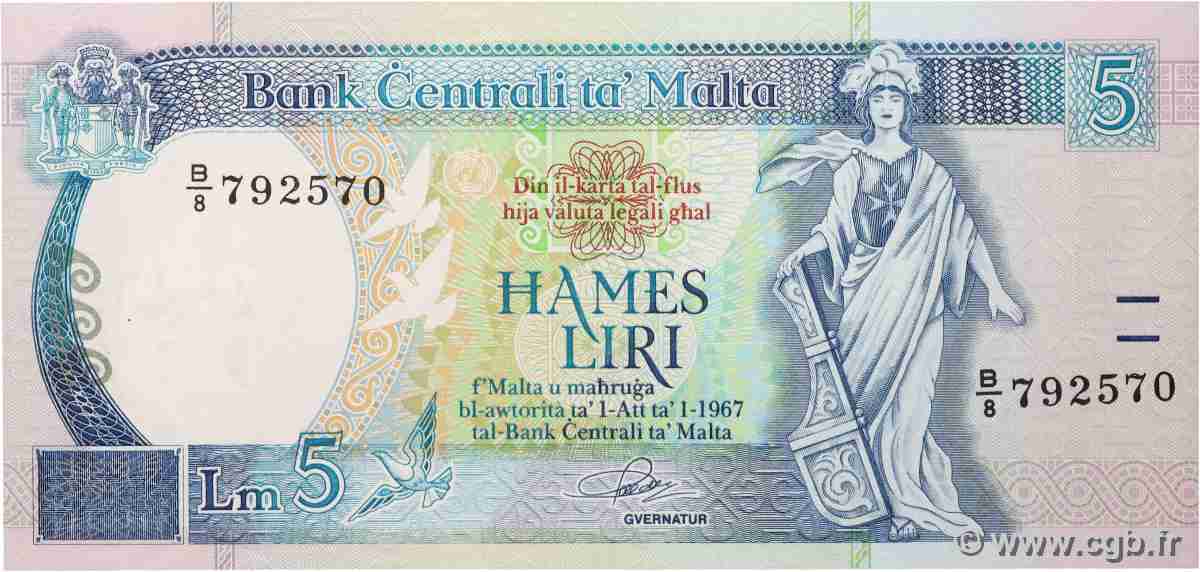 5 Liri MALTE  1986 P.38 q.FDC