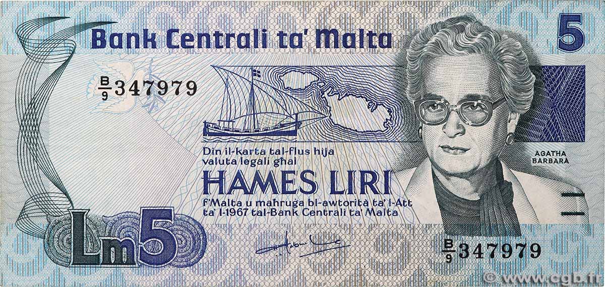 5 Liri MALTE  1986 P.38 BC+