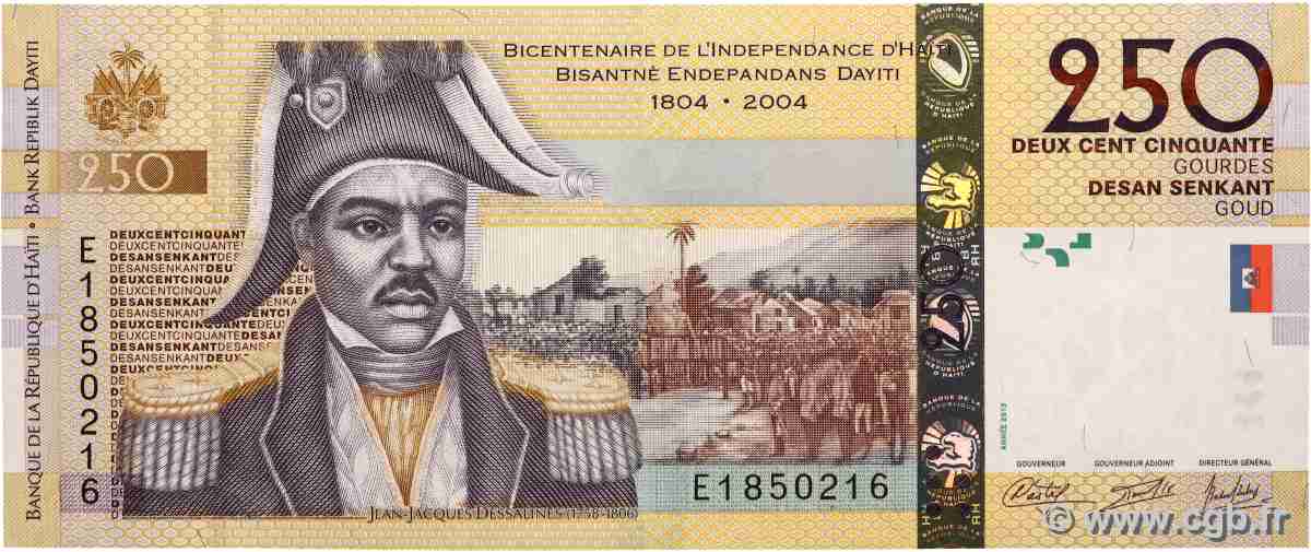 250 Gourdes HAITI  2013 P.276e UNC