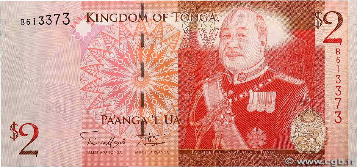 2 Pa&nbsp;anga TONGA  2023 P.38 pr.NEUF